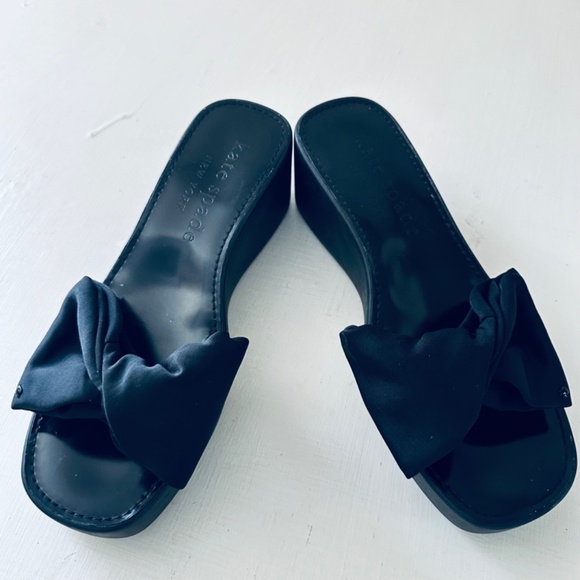 Kate Spade New York Women's Wedge Sandals in Black 11B - Picture 12 of 12